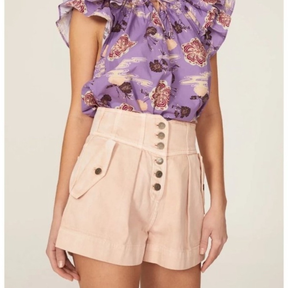 Ulla Johnson Alvin High Waist Shorts Sweetbriar Womens Size 12